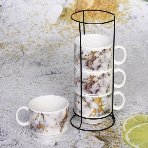 Набор кружек на стойке 200мл 