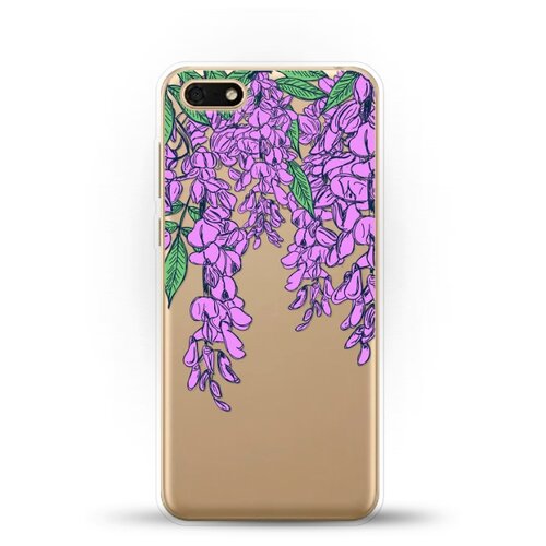 фото Силиконовый чехол цветы фиолетовые на huawei y5 lite (2018) andy & paul