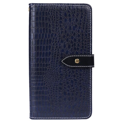 фото Чехол-книжка mypads для samsung galaxy a31 sm-a315 (2020) с фактурной прошивкой рельефа кожи крокодила с застежкой и визитницей синий