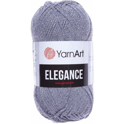 Пряжа YarnArt Elegance серый (102), 88%хлопок/12%металлик, 130м, 50г, 1шт