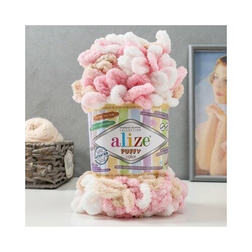 пряжа puffy color 100 % микрополиэстер 9м 100г 6046 alize Пряжа Puffy color 100 % микрополиэстер 9м/100г (6046), ALIZE