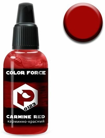 Pacific88 Aero COLOR FORCE Краска для аэрографа карминно-красный (carmine red)18 ml