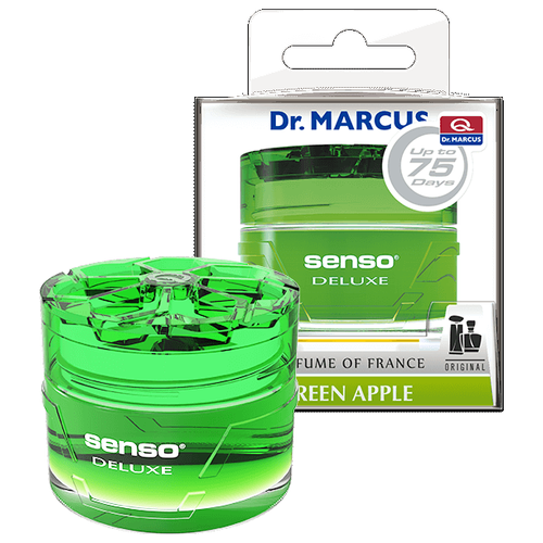 Dr. Marcus Ароматизатор для автомобиля Senso Deluxe Green Apple 50 мл 210 г фруктовый зеленый