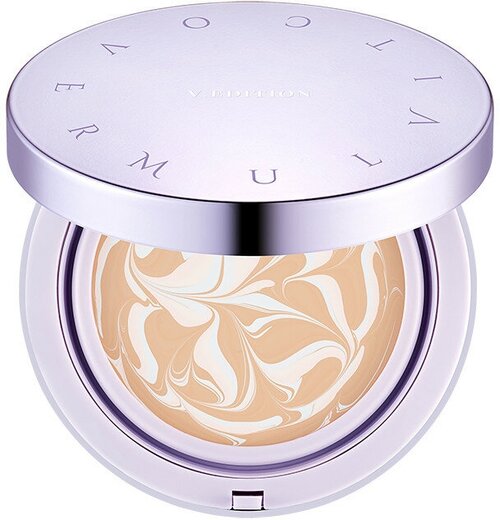 Крем-хайлайтер V. Edition Phyto Ceramic Mulvit Cover Essence Pact SPF50+/PA++, Dr. Pepti+, 25гр.