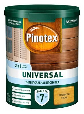 Универсальная пропитка 2 в 1 PINOTEX Universal Карельская сосна 0,9 л