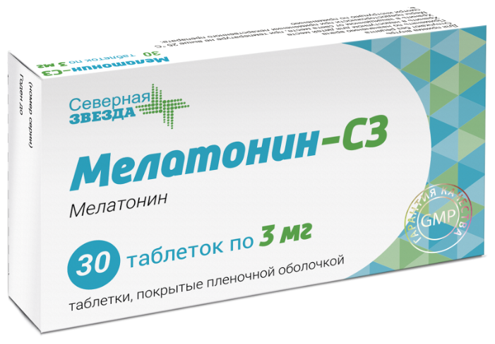 Мелатонин-СЗ таб. п/о плен. 3 мг №30