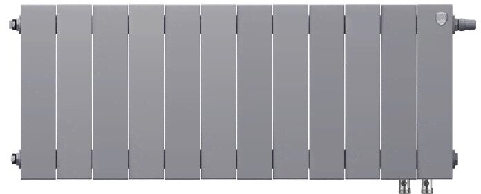Радиатор Royal thermo PianoForte 500 12 секций нижнее подключение биметалл белый