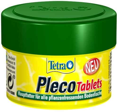 Корм для травоядных донных рыб TETRA Pleco Tablets 58 таблеток - фотография № 1