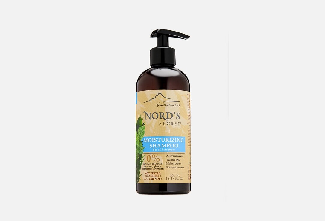 Увлажняющий шампунь для волос с маслом чайного дерева Nord's Secret Moisturizing Shampoo Melissa and Tea Tree Oil 360 мл .