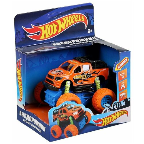 Машина металлическая «Hot Wheels внедорожник» 12 см, инерция, подвеска, световые и звуковые эффекты технопарк машина коллекционная внедорожник hot wheels 12 см