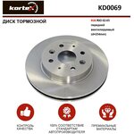 Тормозной диск Kortex для Kia Rio 02-05 перед. вент.(d-254mm) OEM 51712FD300, 92147000, DF4410, KD0069 - изображение