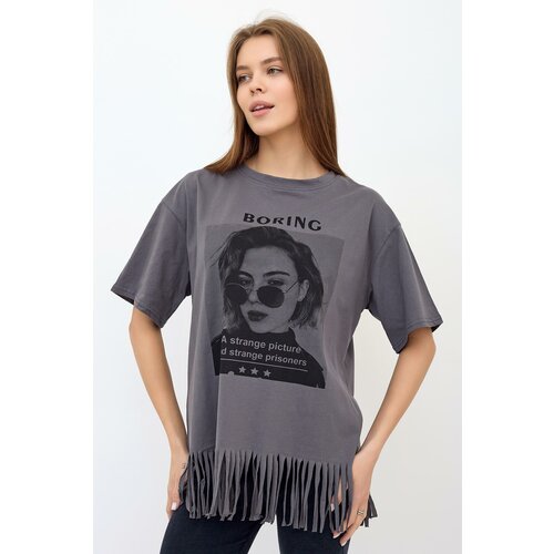 фото Футболка lika dress, размер 44-50, серый