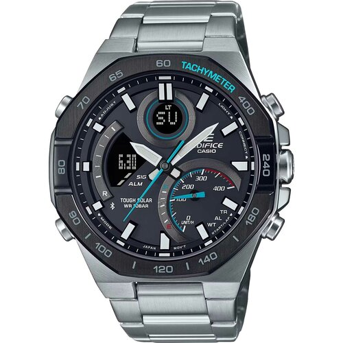 Наручные часы CASIO Edifice ECB-950DB-1A, серебряный, черный часы наручные мужские casio edifice ecb 950db 1a японские оригинальные с гарантией