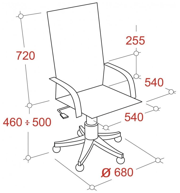 Кресло BN_Dp_Руководителя EChair-604 RT рецикл. кожа черная