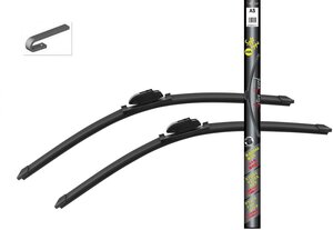 Комплект бескаркасных щеток стеклоочистителя Maruenu Flex Active Sword с графитом, 550мм+450мм