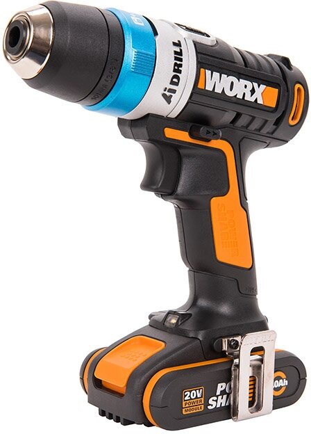 Дрель-шуруповерт аккумуляторная WORX AiDrill WX178, 20В, 2Ач x2, кейс