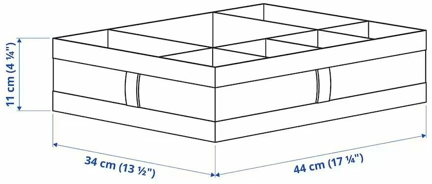 SKUBB ящик с отделениями, 44x34x11 см, черный IKEA - фотография № 4