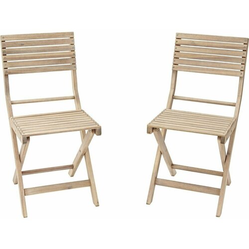 Набор 2-х садовых стульев из массива акации Прочные легкие складные для вечерних посиделок с друзьями 22810₽