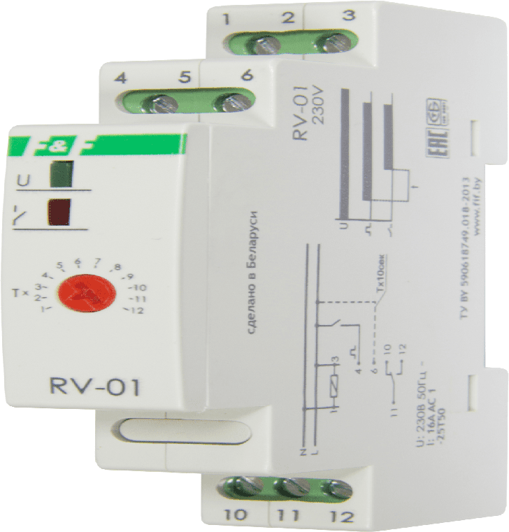 Реле времени для распределительного щита F&F RV-01
