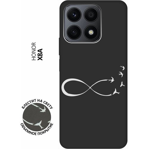 Матовый Soft Touch силиконовый чехол на Honor X8a, Хонор Х8А с 3D принтом Infinity W черный матовый soft touch силиконовый чехол на honor x8a хонор х8а с 3d принтом chaos w черный