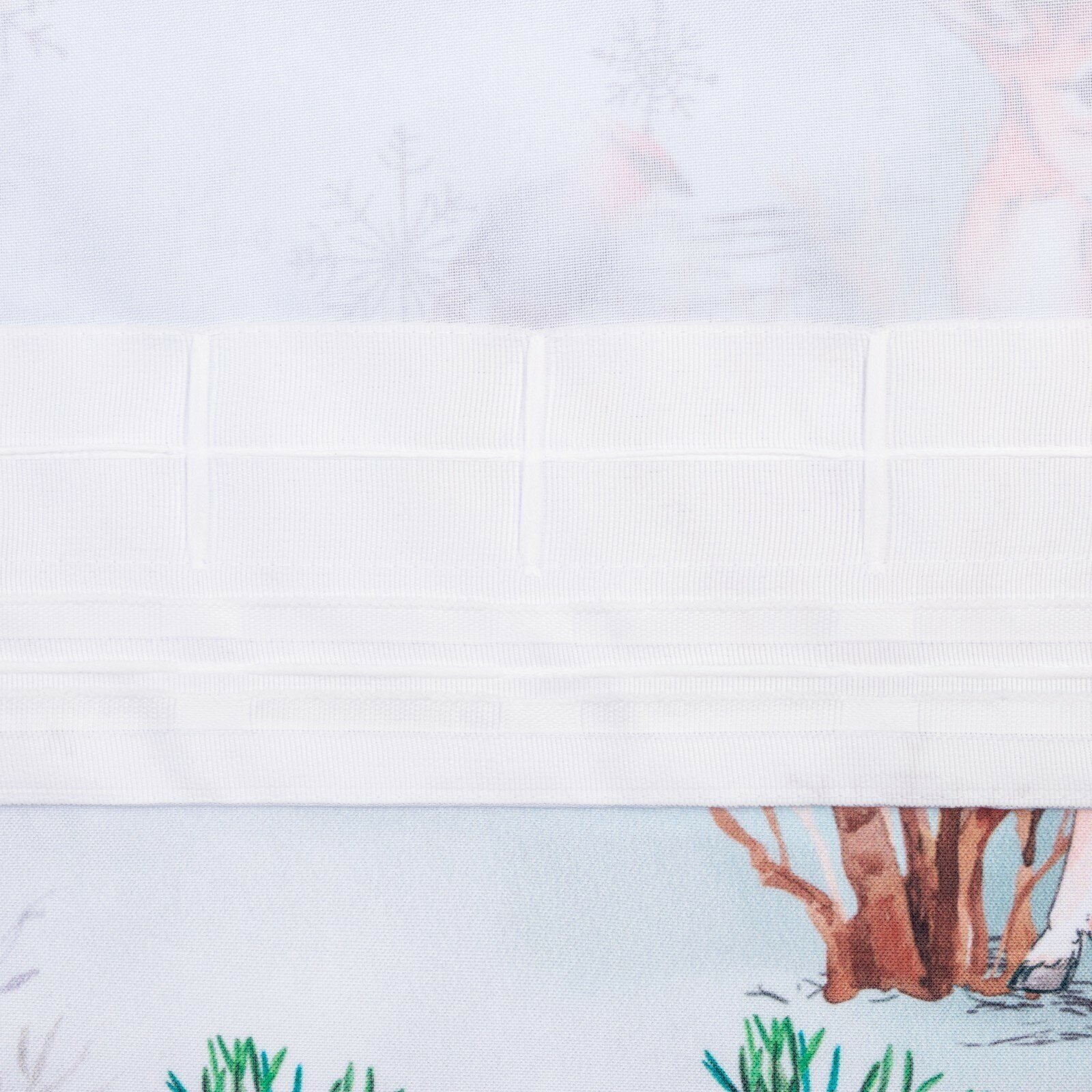 Комплект штор для кухни с подхватами «Новогодний лес» 145х180см-2 шт, габардин - фотография № 9