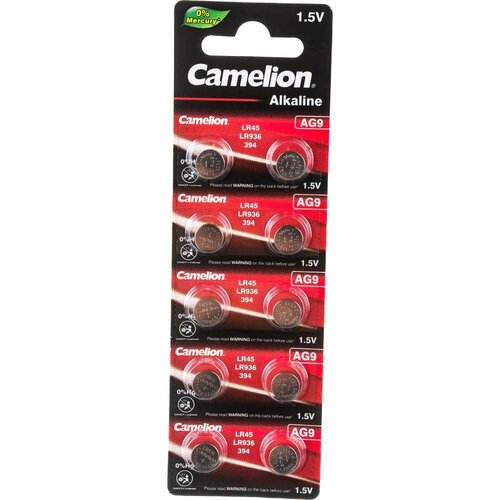 Camelion G 9 BL-10 Mercury Free (AG9-BP10(0%Hg) 394A LR936 194 батарейка для часов) (10 шт. в уп- батарейка lr936 minamoto ag9 lr936 10bl 10 штук