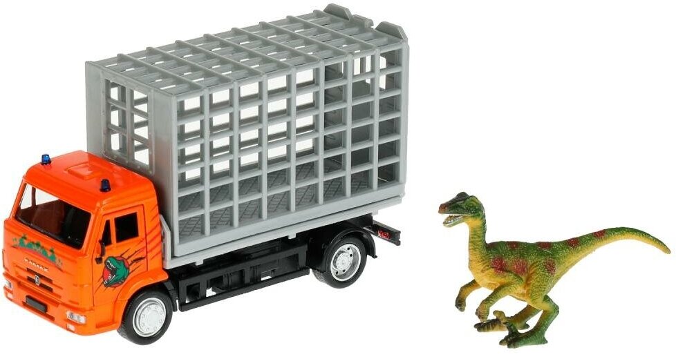 Машина Kamaz с динозавром