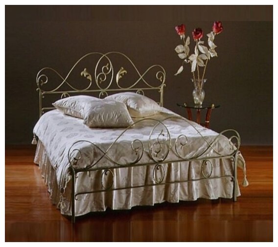 Кованая кровать Агафия 160х200 (в золотом цвете)