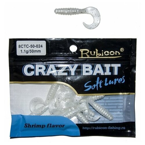 Съедобная силиконовая приманка RUBICON Crazy Bait CTC 1.1g, 50mm, цвет 024