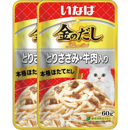 Влажный корм для кошек Inaba Kinnodashi Куриное филе с говядиной 60г х 2шт.