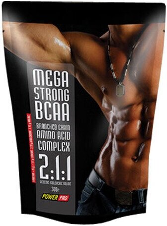 BCAA спорт питание (2:1:1), Mega Strong (Power Pro) 300 г аминокислоты
