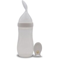 Бутылочка с ложкой, Baby Land силиконовая, 125ml