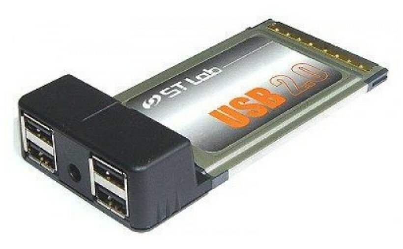 Контроллер USB2.0 на ExpressCard STLab C-310. Адаптер для подключения внешних устройств к ноутбуку