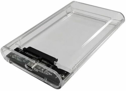 Внешний корпус AgeStar 3UB2P6C для HDD/SSD SATA III 6Gb/s 2.5", USB Type-C, пластик, прозрачный