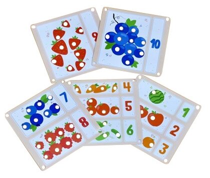 Raduga Kids "Карточки - Изучаем счёт" - набор карточек к мозаике