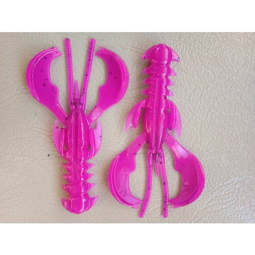 Силиконовая приманка мягкая Рак (Yabby) 80 мм, Розовый (Clear Pink) 5 шт. уп.