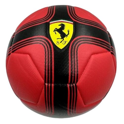 фото Мяч футбольный с логотипом "ferrari" красный размер 5 торговая федерация