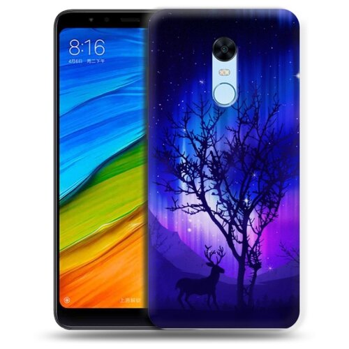 фото Дизайнерский силиконовый чехол для xiaomi redmi 5 plus северное сияние 100gadgets