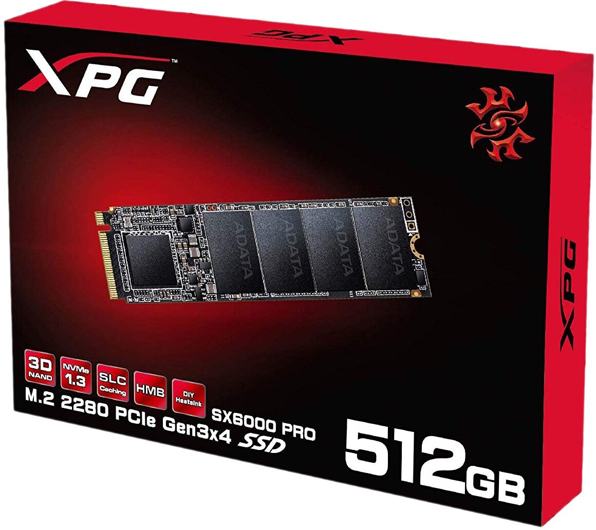 SSD накопитель A-DATA XPG SX6000 Pro 512Гб, M.2 2280, PCI-E x2, NVMe - фото №13