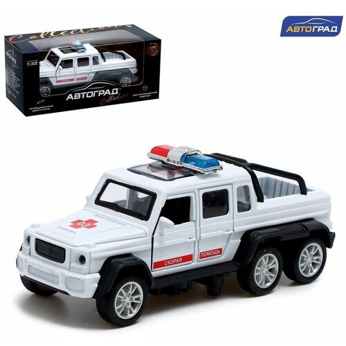 машина pickup 6x6 hc toys машина р у 1 10 внедорожник pickup 6x6 акб Машина металлическая Джип 6x6 спецслужбы