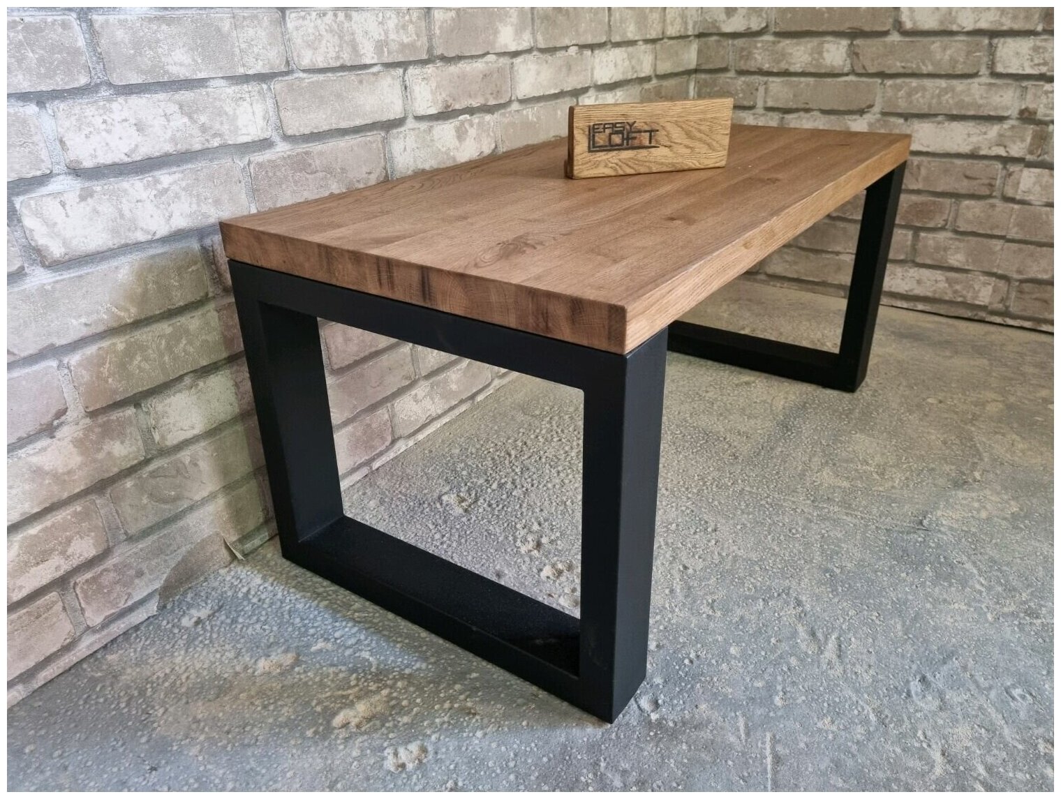 Журнальный столик лофт coffee table - 26,40х35х100 см