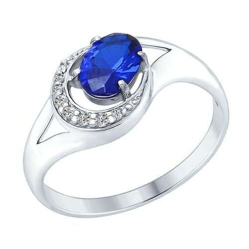 фото Серебряное кольцо sokolov 94012378 с фианитом, размер 17 diamant-online