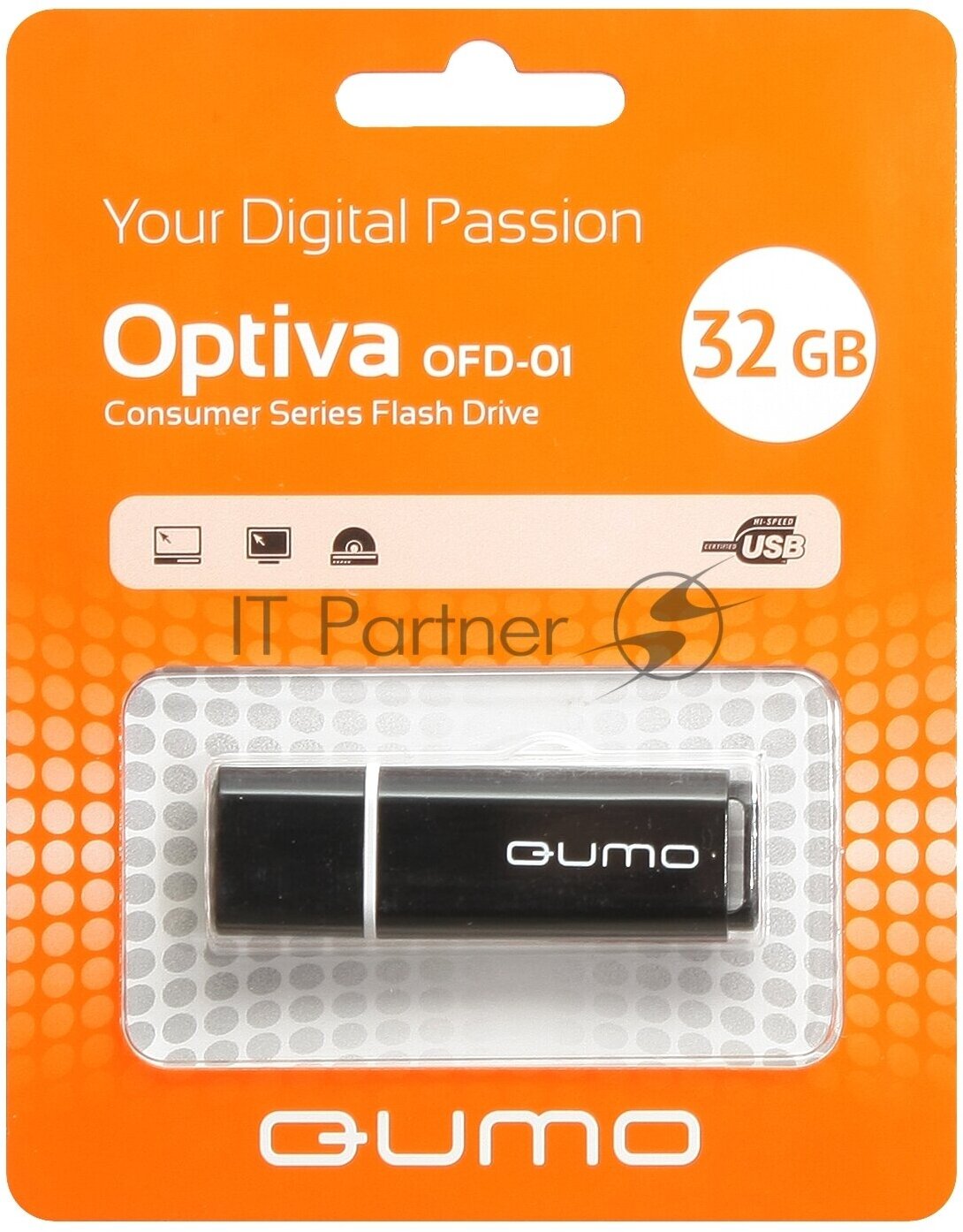 Флешка USB 16Gb QUMO Optiva 01 USB2.0 красный QM16GUD-OP1-red - фото №7