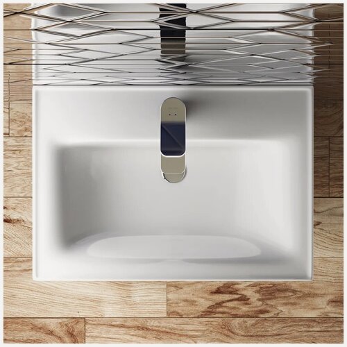 Изображение товара Раковина для ванной комнаты AM.PM, с донным клапаном черный, 55 см