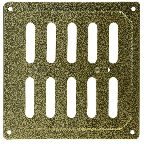 Решетка металлическая с задвижкой Ванвент 16х16 Антик бронза (2штуки)