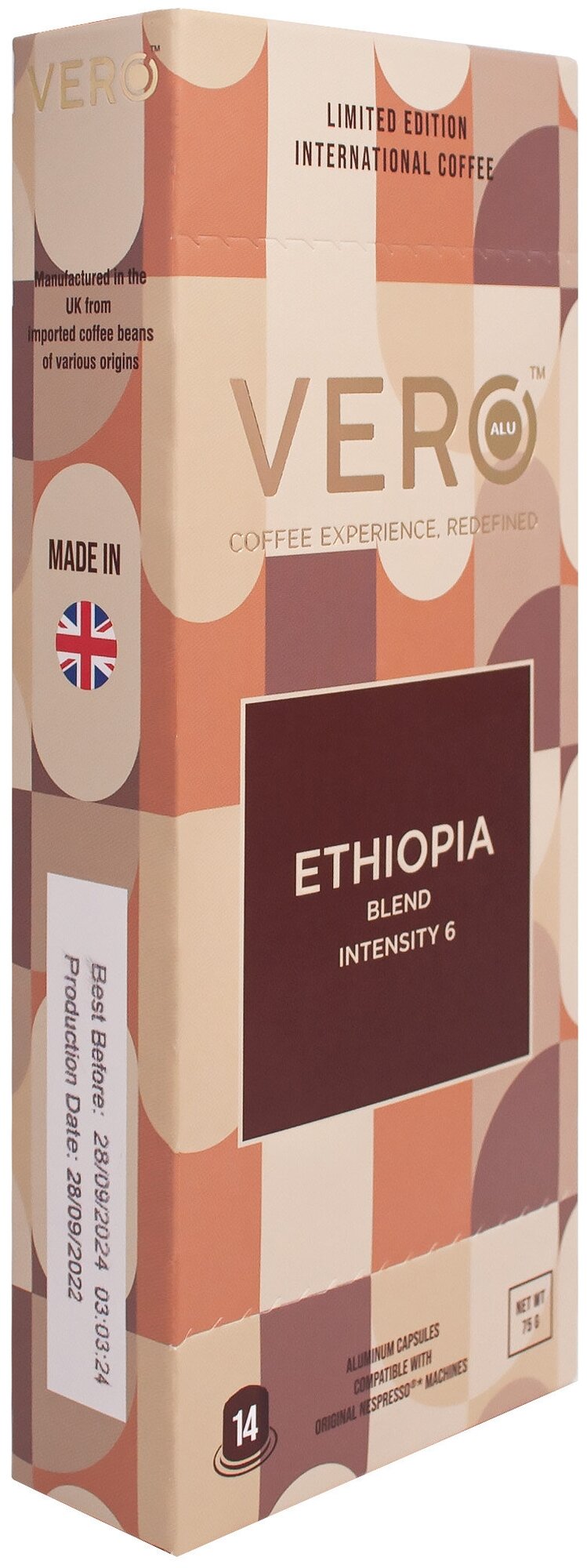 Кофе в алюминиевых капсулах VERO ETHIOPIA COFFEE 14 капсул. Для системы Nespresso Original - фотография № 2