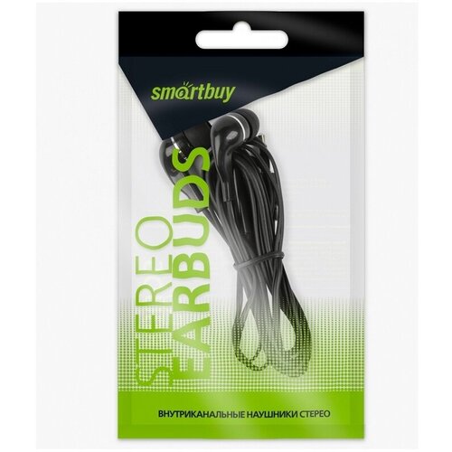 Наушники-вкладыши SmartBuy с микрофоном S4 12 м черные SBH-011K 174₽