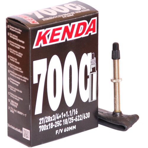 Камера велосипедная Kenda 28 (700х18-25С), Presta (F/V), 60 mm камера велосипедная kenda 28 700х28 45с presta f v 35 mm