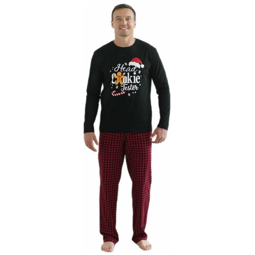 Комплект Глория Трикотаж, размер 48, красный, черный пижамный комплект из кораллового флиса для женщин зимние утепленные фланелевые женские милые длинные брюки с длинным рукавом пижамный ко