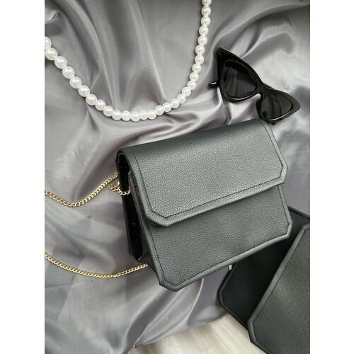 фото Сумка клатч , фактура зернистая, черный sm/sokolovamarina